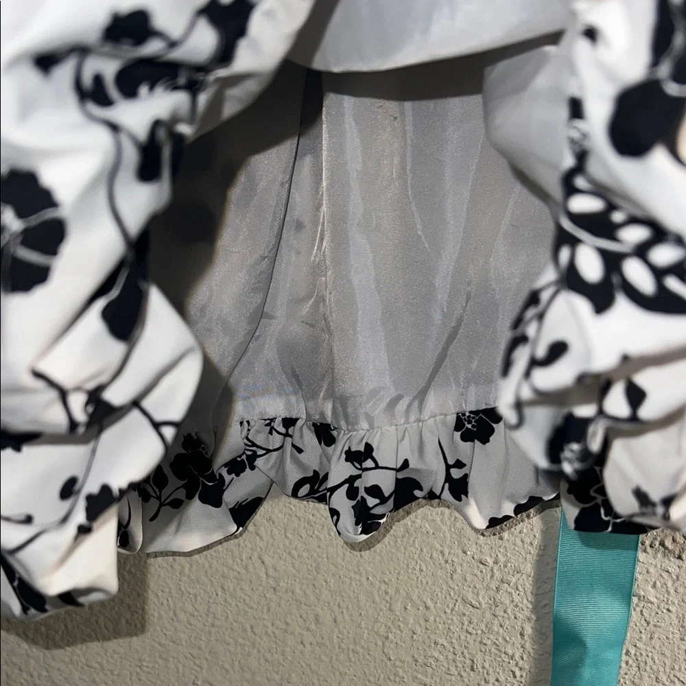Polly Flinders Black and White Floral Dress